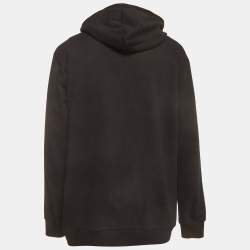 Pre Owned Kenzo Black Fluorescence Tiger Embroidered Cotton Hoodie L