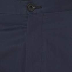 مملوكة مسبقًا بنطلون كينزو تيك بسحاب على الكاحل خليط قطن رفيع أزرق بحري S