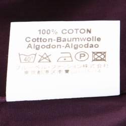 Pre Owned Kenzo Purple Cotton Contrast Collar Slim Plus Fit Button Front Shirt L