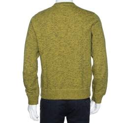 Pre Owned Kenzo Green Knit Tiger Motif Crew Neck Jumper M 