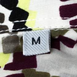 Pre Owned Kenzo Multicolor Printed Cotton Long Sleeve Shirt M