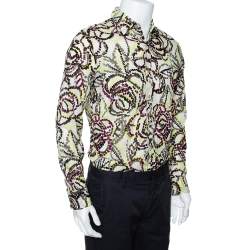 Pre Owned Kenzo Multicolor Printed Cotton Long Sleeve Shirt M