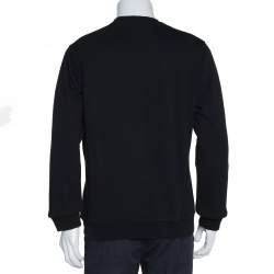 Pre Owned سويت شيرت كينزو قطن طباعة نمر أسود برقبة مستديرة مقاس متوسط - ميديوم