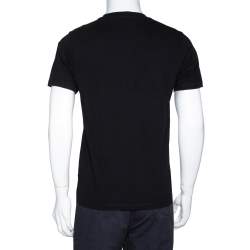 Pre Owned Kenzo Black Tiger Print Cotton Crew Neck T-Shirt M