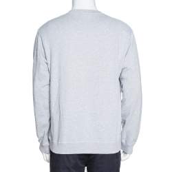 Kenzo Grey Cotton Logo Tiger Embroidered Sweatshirt XL
