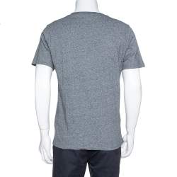 Pre Owned Kenzo Grey Cotton Tiger Print Crew Neck T Shirt L
