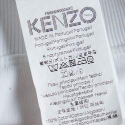 Pre Owned سويتشيرت كينزو مطرز كينزو باريس قطن أبيض S