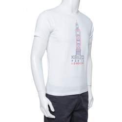 Pre Owned تي شيرت كنزو رقبة مستديرة بيغ بن قطن أبيض S