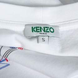 Pre Owned تي شيرت كنزو رقبة مستديرة بيغ بن قطن أبيض S