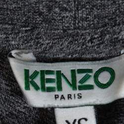 Pre Owned تي شيرت كنزو رقبة مستديرة طباعة نمر قطن رمادي XS