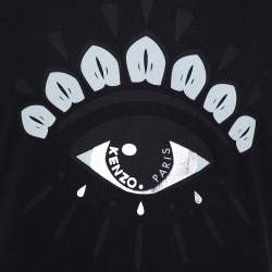 Pre Owned تي شيرت كينزو قطن مطبوع عين سوداء برقبة مستديرة مقاس متوسط - ميديوم