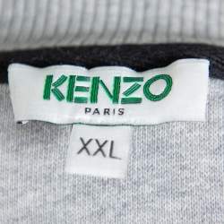 Kenzo Grey Cotton Evil Eye Embroidered Crewneck Sweatshirt XXL