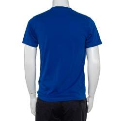 Pre Owned تي شيرت رقبة مستديرة كينزو قطن مطبوع نمر أزرق رويال مقاس وسط (ميديوم)