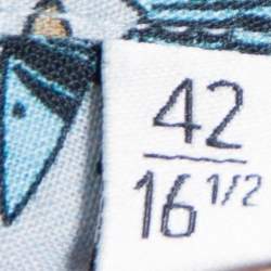 Pre Owned Kenzo Light Blue Fish Print Cotton Long Sleeve Slim Fit Shirt XL