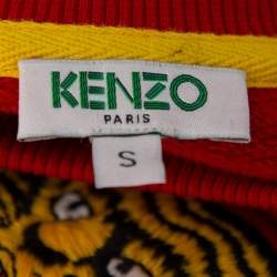 Pre Owned سويت شيرت كينزو قطن تريكو أحمر برقع مزينة مقاس صغير - سمول