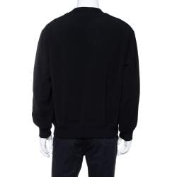 مملوكة مسبقًا Kenzo Black Eye Embroidered Knit Oversized Sweatshirt M