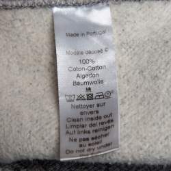 Pre Owned بلوفر كينزو قطن رصاصي نمر مطرز رقبة مستديرة مقاس كبير - لارج