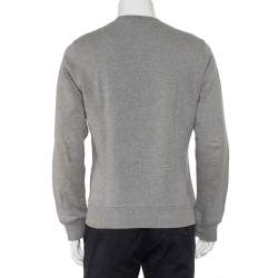 مملوكة مسبقًا Kenzo Grey Cotton Tiger Embroidered Crewneck Sweatshirt L