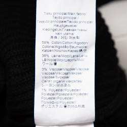 Pre Owned سويتر كينزو تريكو أسود أسورة كم مضلعة شعار الماركة مقاس وسط (ميديوم)