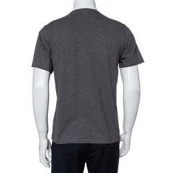 Kenzo Grey Popcorn Logo Printed Cotton Crewneck T-Shirt L