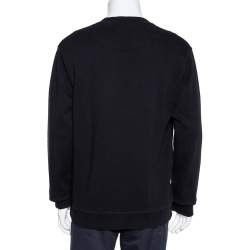 Kenzo Black Eye Embroidered Cotton Crewneck Sweatshirt XL 