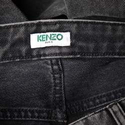 مملوكة مسبقًا Kenzo Charcoal Grey Denim Cropped Slim Fit Jeans M