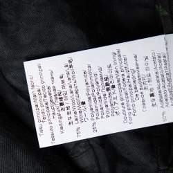 Pre Owned Kenzo Charcoal Grey Wool Button Front Mid Length Coat S