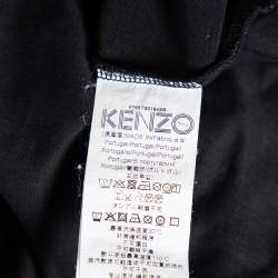 Pre Owned Kenzo Black Landscape Printed Cotton Jersey T-Shirt S