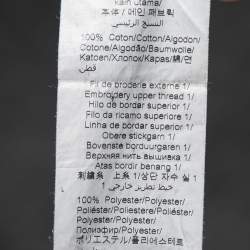 Pre Owned Kenzo Black Cotton Tiger Detailed Button Down Casual Fit Shirt M