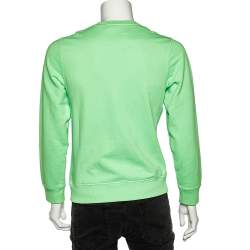 مملوكة مسبقًا سويت شيرت كينزو تريكو قطن بنقشة نمر أخضر نيون مقاس متوسط - ميديوم