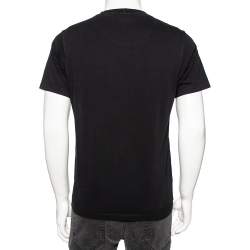 Pre Owned Kenzo Black Cotton Tiger Printed Short Sleeve Crew Neck T-Shirt L