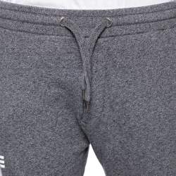 Kenzo Grey Logo Printed Knit Elasticized Waist Joggers M