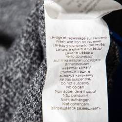 Kenzo Grey Wool Contrast Trimmed Long Sleeve Sweater M 