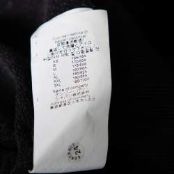 Pre Owned Kenzo Black Logo Embroidered Cotton Crewneck Sweatshirt M