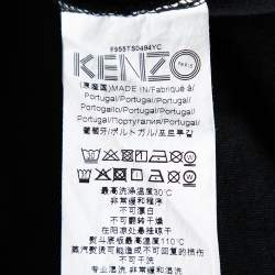 Pre Owned Kenzo Black Eye Print Cotton Crew Neck T-Shirt S