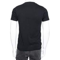 Pre Owned Kenzo Black Eye Print Cotton Crew Neck T-Shirt S