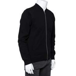 Pre Owned Kenzo Black Cotton Tiger Embroidered Zip Front Jacket S