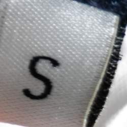 Pre Owned Kenzo Navy Blue Knit Logo Sweatpants S