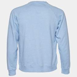 Pre Owned سويت شيرت كينزو تريكو تيري ميلينغ أزرق بطبعة الشعار مقاس متوسط - ميديوم