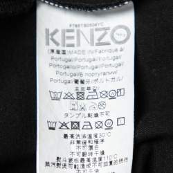 مملوكة مسبقًا Kenzo Black Cotton Tiger Printed Short Sleeve T-Shirt S