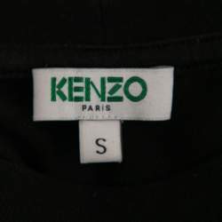 مملوكة مسبقًا Kenzo Black Cotton Tiger Printed Short Sleeve T-Shirt S