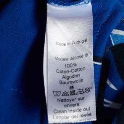 Pre Owned Kenzo  Blue Eye Print Cotton T -Shirt M