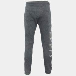 Kenzo Grey Logo Printed Knit Elasticized Waist Joggers S