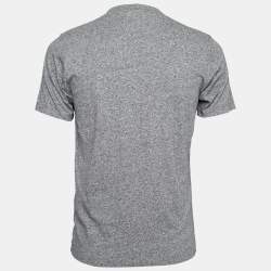 Pre Owned تي شيرت كينزو قطن رصاصي مطبوع عين أكمام قصيرة رقبة مستديرة مقاس متوسط (ميديوم)