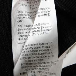 Pre Owned Kenzo Black Cotton All Over Printed Long Sleeve Hoodie M