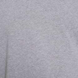 مملوكة مسبقًا Kenzo Grey Jersey Logo Cuff Print T-Shirt S