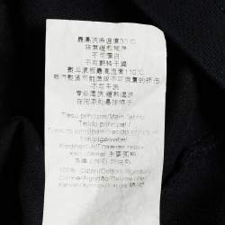 Pre Owned Kenzo Black Cotton Logo Cuff Detail Crew Neck T-Shirt L