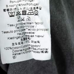 Pre Owned Kenzo Grey UFO Symbol Print Cotton T-Shirt S