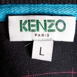 Pre Owned Kenzo Black Tiger Embroidered Sweatshirt L