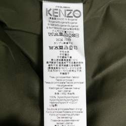 Kenzo Green Synthetic Multi-Pocket Bomber Jacket M